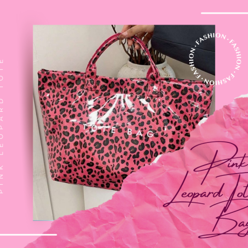 Pink Leopard Tote Bag