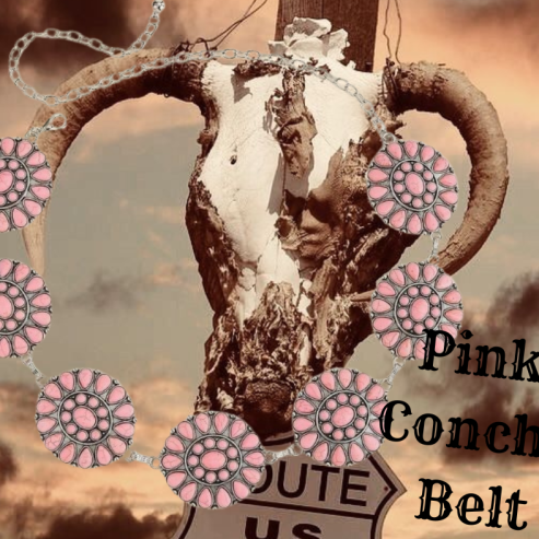 Pink Concho Belt