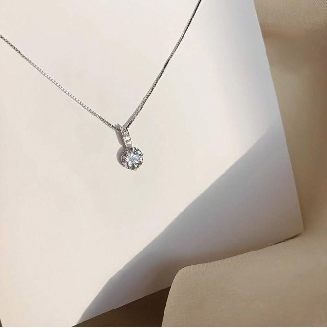 Dainty Diamond Necklace - Image 4