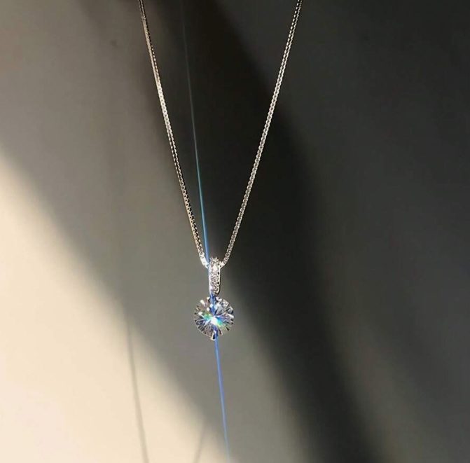 Dainty Diamond Necklace - Image 2