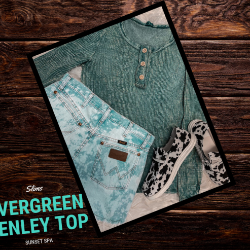 Evergreen Henley Top