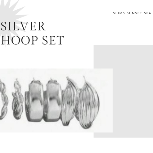 Silver Hoop Set