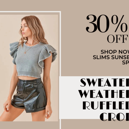 Sweater Weather Ruffled Crop